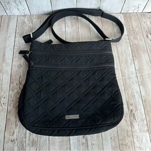 PREOWNED VERA BRADLEY BLACK QUILTED CROSS BODY PURSE BAG